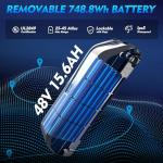 GugoIs Electric Bike for Adults,Peak 1000W Motor,Up to 30Mph, 25-45 Miles Dirt Ebike,20" Fat Tire Electric Motorcycle with 48V 15.6A Battery UL 2849 Tested,7-Speed E Bike