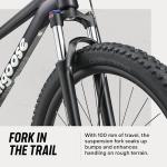 Mongoose Switchback 1 Mountain Bike for Men and Women, 8-Speed Drivetrain with Trigger Shifters, 29-Inch Wheels, 17.5-Inch Frame, Purple