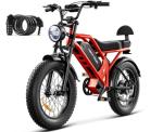 HAPPYRUN Electric Bike for Adults, 2000W/1500W Motor, 48V 25Ah/18Ah Removable Battery, 20" Fat Tire Ebike, 7-Speed Transmission, Up to 32MPH and 68+ Miles Range, All-Terrain E-Bike (G52)