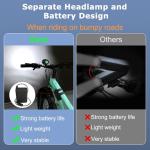 Weihao Bike Lights for Night Riding, Waterproof Bicycle Headlight, Super Bright 10500 Lumen 7 LED Bike Headlight, 9600mAh Bicycle Front Light, Rechargeable Headlamp Flashlight for Camping Outdoor