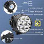 Weihao Bike Lights for Night Riding, Waterproof Bicycle Headlight, Super Bright 10500 Lumen 7 LED Bike Headlight, 9600mAh Bicycle Front Light, Rechargeable Headlamp Flashlight for Camping Outdoor