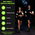 Darlingao 4 Pack High Visibility Reflective Bands for Arm, Wrist, Ankle & Leg – Adjustable Elastic Safety Straps for Night Running, Walking, Cycling – Reflective Gear for Men & Women
