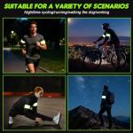 Darlingao 4 Pack High Visibility Reflective Bands for Arm, Wrist, Ankle & Leg – Adjustable Elastic Safety Straps for Night Running, Walking, Cycling – Reflective Gear for Men & Women