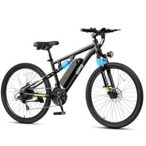 Qlife Racer Electric Bike for Adults - 21-Speed, 25MPH 40 Miles Mountain Ebike with Peak 750W Brushless Motor, 48V Removable Battery, 26X2.1 Tire Step Over E-MTB, Full Suspension,Black