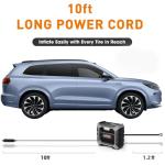 Tire Inflator Portable Air Compressor DC 12V Portable Air Compressor with Digital Pressure Gauge Air Pump for Car Tires Car Accessories Motor Bike