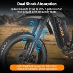 JECHAM 48V 22Ah Fat Tire eBike, Adult Peak 3000W Electric Bike, Dual 2000W Motors 35MPH Electric Bicycle, Hydraulic Disc Brakes, 7-Speed Hunting Commuter E-Bike