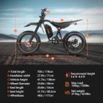 JECHAM 48V 22Ah Fat Tire eBike, Adult Peak 3000W Electric Bike, Dual 2000W Motors 35MPH Electric Bicycle, Hydraulic Disc Brakes, 7-Speed Hunting Commuter E-Bike