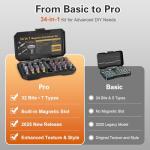 Bomivoi 34 in 1 Magnetic Screwdriver Set, DIY Ratchet Screwdriver Set, Multi Bit Magnetic Drive Sets with Ratcheting Handle, Handy Repair Tool Kit for Electronics, Bike, Furniture, DIY, Computer