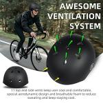 67i Bike Helmet for Adults & Kids 8-14 - Adjustable L (22.83”-23.82”) Lightweight Ventilated Cycling Helmets with 11 Vents (Black)
