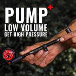PRO BIKE TOOL Shock Pump for Mountain and Road Bikes - High Pressure 300 PSI Bike Shock Pump - Ideal for Front Fork and Rear Suspension Air Shock - No Leak Valve and T-Handle Design - Industrial Gauge