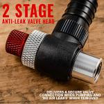 PRO BIKE TOOL Shock Pump for Mountain and Road Bikes - High Pressure 300 PSI Bike Shock Pump - Ideal for Front Fork and Rear Suspension Air Shock - No Leak Valve and T-Handle Design - Industrial Gauge