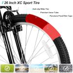 HILAND 26 Inch Womens and Mens Mountain Bike, 18 Speed Steel Frame Adult Bicycle, MTB Bikes with Suspension Fork, V Brake, Mountain Bicycle for Woman Man, Green