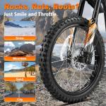 HAPPYRUN G300 Pro Electric Dirt Bike for Adults, 72V 30Ah Battery, 6500W Motor, 50 MPH Speed, 70 Mile Range, 350 Lbs Load Capacity, Hydraulic Brakes Black (Orange) (Black)