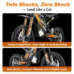 HAPPYRUN G300 Pro Electric Dirt Bike for Adults, 72V 30Ah Battery, 6500W Motor, 50 MPH Speed, 70 Mile Range, 350 Lbs Load Capacity, Hydraulic Brakes Black (Orange) (Black)