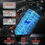 Xtionland 2000W Electric Dirt Bike for Teens & Adults - 37MPH Off-Road EBike, 48V 23AH Removable Battery E Bikes, 14"/12" Fat Tires Bicycle, Hydraulic Brakes Mountain Trail Motorcycle for Ages 13+