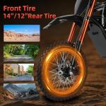 Xtionland 2000W Electric Dirt Bike for Teens & Adults - 37MPH Off-Road EBike, 48V 23AH Removable Battery E Bikes, 14"/12" Fat Tires Bicycle, Hydraulic Brakes Mountain Trail Motorcycle for Ages 13+