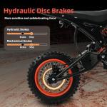 Xtionland 2000W Electric Dirt Bike for Teens & Adults - 37MPH Off-Road EBike, 48V 23AH Removable Battery E Bikes, 14"/12" Fat Tires Bicycle, Hydraulic Brakes Mountain Trail Motorcycle for Ages 13+