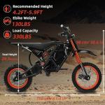 Xtionland 2000W Electric Dirt Bike for Teens & Adults - 37MPH Off-Road EBike, 48V 23AH Removable Battery E Bikes, 14"/12" Fat Tires Bicycle, Hydraulic Brakes Mountain Trail Motorcycle for Ages 13+