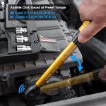 YIYEIE 1/4 Inch Drive Bike Torque Wrench, 1-25 Nm (10-222.5 in.lb), 27 PCS Click Bicycle Torque Wrench with Bit Sockets, 0.1 Nm Micro, 72-Tooth Ratchet, 3/8 Adapter, for MTB, E-Bike, Motorcycle