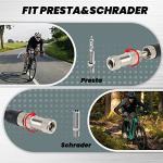 Hycline Shock Pump for Mountain Bike, High Pressure 300 Psi for Front Fork and Rear Bicycle Suspension Air Pump with Gauge Fits Schrader & Presta Tire Valve-Titanium