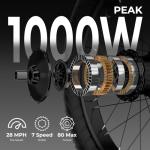 ANCHEER 26" Electric Bike for Adults, 1000W Peak EBike 28MPH 60 Miles Range, 48V 15Ah Built-in Battery - 3A Fast Charging, Fat Tire Electric Bike Off-Road for Women/Men, UL-Certified 7 Speed