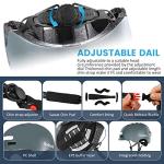 Gudook Adult Bike Helmet with Light - Bicycle Helmets Men - Women - Front and Back LED Lights Adjustable Cycling Helmet for Urban Commuter Biking Scooter