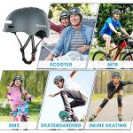 Gudook Adult Bike Helmet with Light - Bicycle Helmets Men - Women - Front and Back LED Lights Adjustable Cycling Helmet for Urban Commuter Biking Scooter