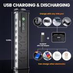 Vastfire 17 LED Bike Lights 5000 Lumen, Super Bright Bicycle Light for Night Riding, USB Rechargeable Bike Headlight and Taillight, Waterproof Wide Beam Bike Front Light with Digital Power Display