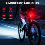 Vastfire 17 LED Bike Lights 5000 Lumen, Super Bright Bicycle Light for Night Riding, USB Rechargeable Bike Headlight and Taillight, Waterproof Wide Beam Bike Front Light with Digital Power Display
