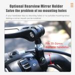 1 Pair Bike Mirrors, Motorcycle Cycling Rearview Mirror, 360 Degree Rotatable Adjustable Wide Angle Safe HD Glass Bicycle Handlebar Mirror Universal for Scooter MTB Road Bike E-Bike Motorcycle, etc