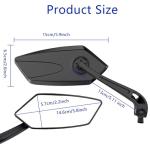 1 Pair Bike Mirrors, Motorcycle Cycling Rearview Mirror, 360 Degree Rotatable Adjustable Wide Angle Safe HD Glass Bicycle Handlebar Mirror Universal for Scooter MTB Road Bike E-Bike Motorcycle, etc