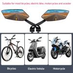 1 Pair Bike Mirrors, Motorcycle Cycling Rearview Mirror, 360 Degree Rotatable Adjustable Wide Angle Safe HD Glass Bicycle Handlebar Mirror Universal for Scooter MTB Road Bike E-Bike Motorcycle, etc