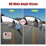 1 Pair Bike Mirrors, Motorcycle Cycling Rearview Mirror, 360 Degree Rotatable Adjustable Wide Angle Safe HD Glass Bicycle Handlebar Mirror Universal for Scooter MTB Road Bike E-Bike Motorcycle, etc