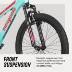 Mongoose Flatrock 21-Speed Hardtail Mountain Bike, 24-Inch Wheels, for Boys Girls Men and Women, Front Suspension, 14.5-Inch Lightweight Aluminum Frame, Mint