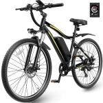 YOLOWAY Electric Bikes for Adults, 27.5" Electric Bicycle, Ebikes for Adults with 480WH Removable Battery, Peak 750W Brushless Motor, Up to 25 MPH, 50 Miles Range, 7-Speed Mountain Bike