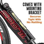 Bike Pump with PSI Gauge- Portable Bicycle Tire Pump - 120 PSI Bike Air Pump fits Presta & Schrader Valve - Road mountainou Bike Pump Comes with Mounting Bracket (Black Yellow)