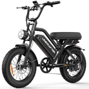 Electric Bicycle for Adults - 16"/20”x 4”Fat Tire, Peak 1000W 7 Speed Electric Motorcycle Bicycle, 48V 15.6/18.2AH Battery Long Seat Electric Bike,Up to 21.75/28MPH 30-60Miles Electric Dirt Bike