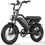 Electric Bicycle for Adults - 16"/20”x 4”Fat Tire, Peak 1000W 7 Speed Electric Motorcycle Bicycle, 48V 15.6/18.2AH Battery Long Seat Electric Bike,Up to 21.75/28MPH 30-60Miles Electric Dirt Bike
