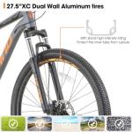 HH HILAND Aluminum Mountain Bike 21 Speeds, Hydraulic Disc-Brakes, Lock-Out Suspension Fork, 27.5 inch Wheel, Bike for Men Mens Mountain Bike Adult Womens Bicycle