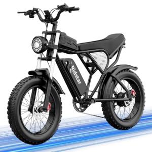 Electric Bike for Adults Q20, 2000/1500W, 37/30MPH,52V 40AH,48V/20AH E-Bike,30-180 Miles Electric Motorcycle, 20" Fat Tire Dirt Bike, UL2849 All Terrain for Mountains, Snow, Sand, Road
