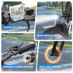 AYOLNY Electric Bike for Adults 750W Peak, 26" Mountain E-Bike, 55 Miles + 20MPH Adult Electric Bicycles for Road Sand Mountain, Black