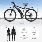 AYOLNY Electric Bike for Adults 750W Peak, 26" Mountain E-Bike, 55 Miles + 20MPH Adult Electric Bicycles for Road Sand Mountain, Black