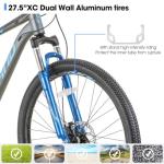 HH HILAND 27.5 inch Mountain Bike 21 Speeds, Lock-Out Suspension Fork, Aluminum 18 inch Frame Hydraulic Disc-Brake for Men Women Mens MTB Bicycle Adlut Bike