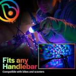 Brightz Disco Bike Lights LED Bicycle Lights RGB Burning Man Lights BMX Bike Accessories Bike Decorations Bike Light Bike Lights Kids Burning Man Bike Lights Bicycle Accessories Men Women Boys Girls