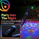 Brightz Disco Bike Lights LED Bicycle Lights RGB Burning Man Lights BMX Bike Accessories Bike Decorations Bike Light Bike Lights Kids Burning Man Bike Lights Bicycle Accessories Men Women Boys Girls
