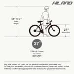 HH HILAND 27.5 inch Mountain Bike 21 Speeds, Lock-Out Suspension Fork, Aluminum 18 inch Frame Hydraulic Disc-Brake for Men Women Mens MTB Bicycle Adlut Bike
