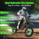 Electric Motorcycle For Teens & Adults,Electric Dirt Bike, Best Electric Mountain EBike,3500W Mid-Mounted Motor e Bikes 40MPH Top Speed,14"/12" Off Road Tires, 48V 23AH,Hydraulic Brakes | Fit Age 13+