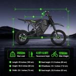 Electric Motorcycle For Teens & Adults,Electric Dirt Bike, Best Electric Mountain EBike,3500W Mid-Mounted Motor e Bikes 40MPH Top Speed,14"/12" Off Road Tires, 48V 23AH,Hydraulic Brakes | Fit Age 13+