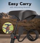 Anweller Fingerprint Bike Lock with Key, Heavy Duty Anti-Theft Weatherproof Keyless Bluetooth Digital Electronic Biometric Smart Cable Lock for Bicycle Scooter Accessories Outdoor Fence Gate