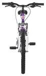 Pacific Mountain Sport Bike, Purple, 24 Inch Mountain Bike for Youth and Adults, 18 Speed, Steel Frame, Knobby Tires, Front Suspension Fork, Twist Shifters, Linear Pull Brakes, Youth and Adult Bicycle